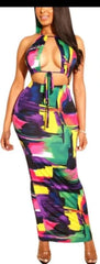 Women's Sexy Two-Piece Maxi Dress