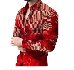 Red Men's Dress Shirt