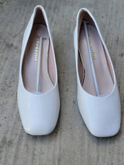 White Wedge Heels