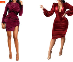 Velvet off the Shoulder Dresses